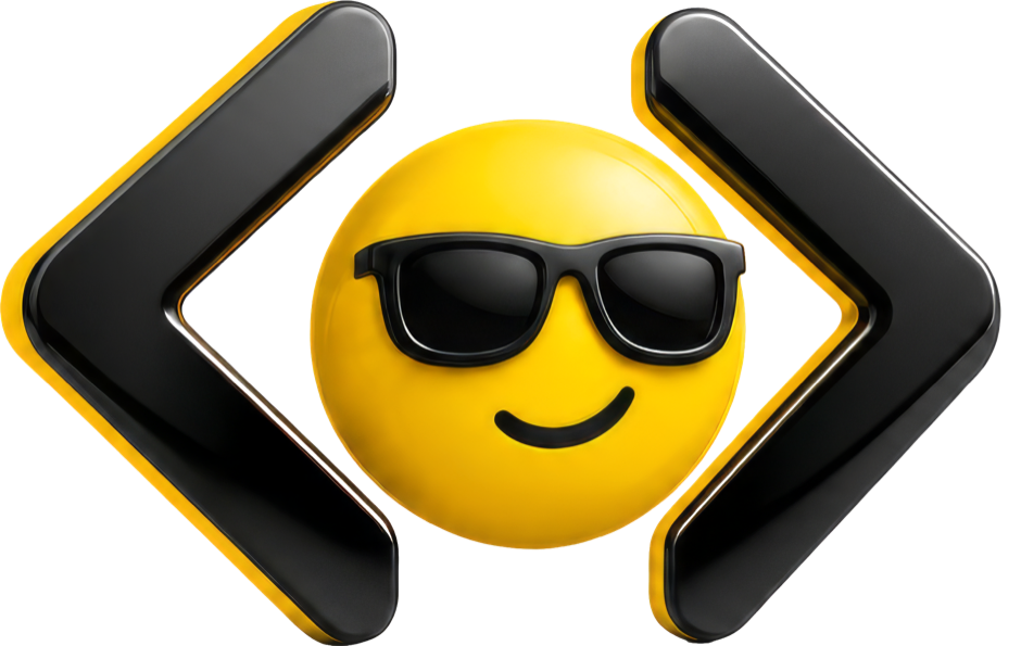 HappyTag smiley between code chevrons